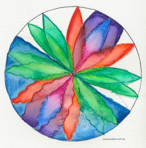 Inner Creative Play Adventure Mandala Day 28 featured in a blog on How to Find Creative Inspiration - inner creative.com.au