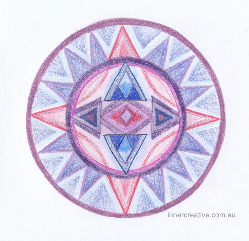 Inner Creative - Mandala Inspiration called "Sitting with uncertainty". Click to see its supporting message.