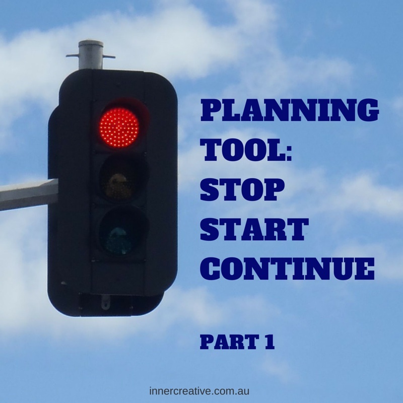 Inner Creative Planning Tool: Stop Start Continue. Part 1