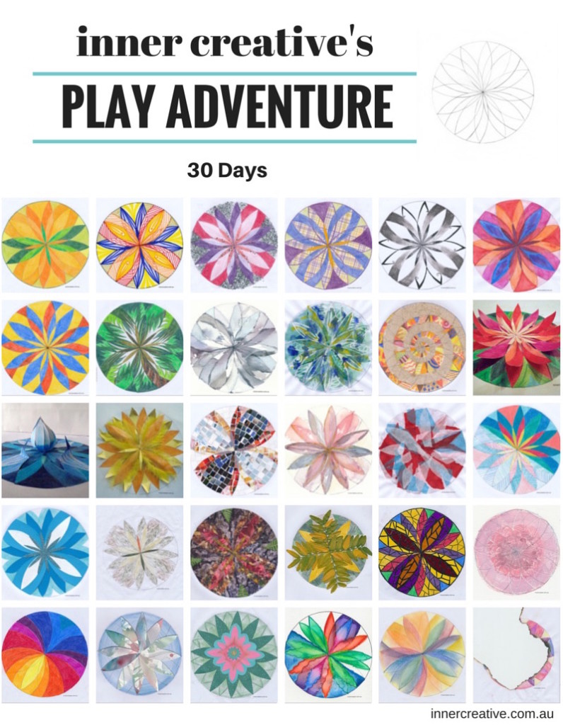 Inner Creative Play Adventure 30 days of mandalas. Read the blog about what I learnt about creativity. innercreative.com.au