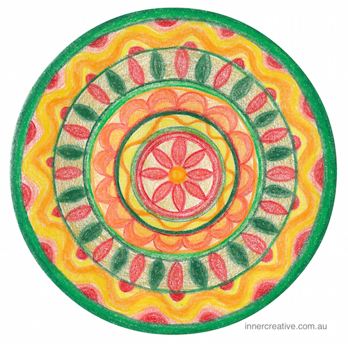 Inner Creative Seasons Greetings - Christmas Mandala 2015 www.innercreative.com.au