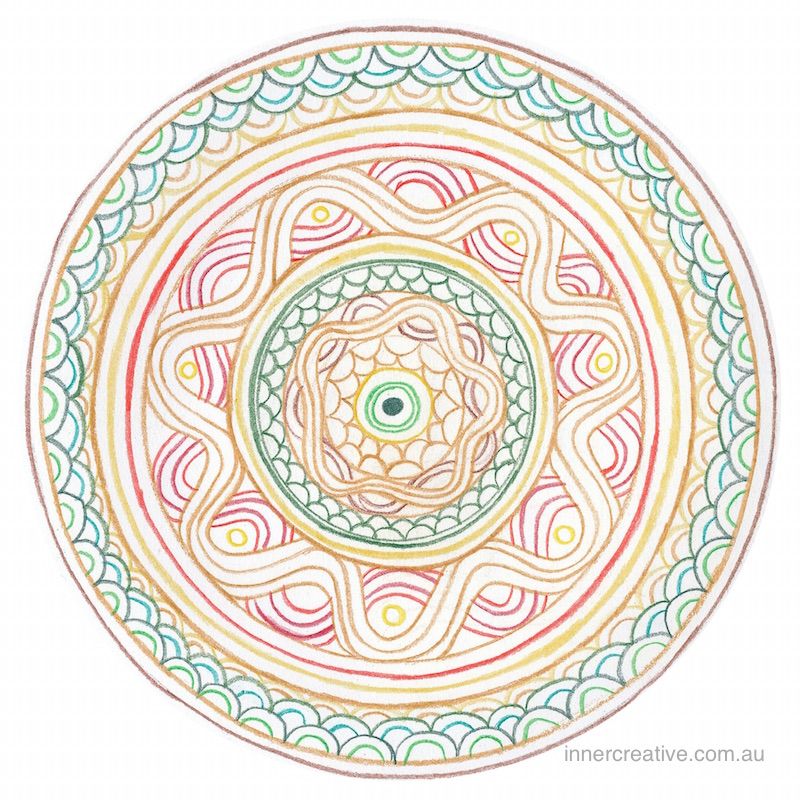 Inner Creative Mandala Inspiration- The Dragon Mandala. innercreative.com.au