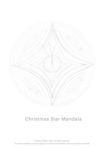 Inner Creative Christmas Star Mandala Colouring Page - innercreative.com.au
