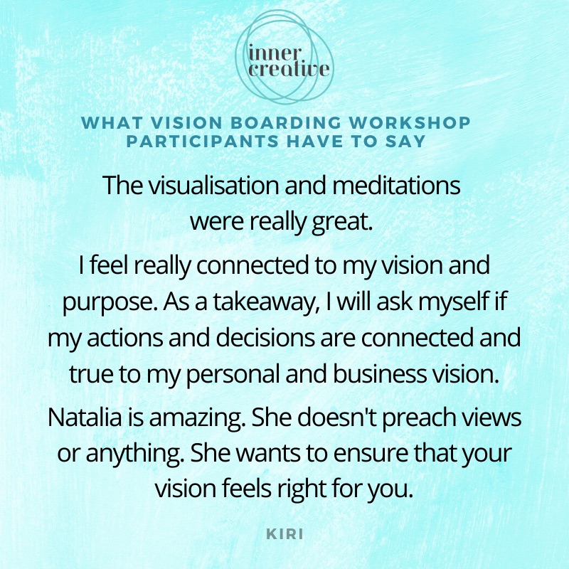 Inner Creative Vision Boarding Testimonial
