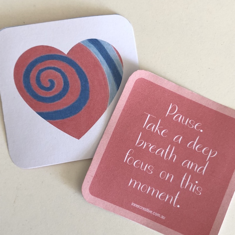 Inner Creative Happy Hearts Care Card Deck - Pause