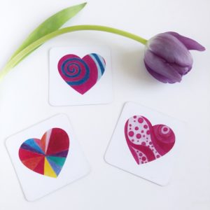 Inner Creative Happy Hearts Care Card Deck cards with tulip