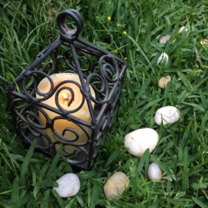 Inner Creative - image of a lantern with pebbles - metaphorical for my role as a lantern bearer